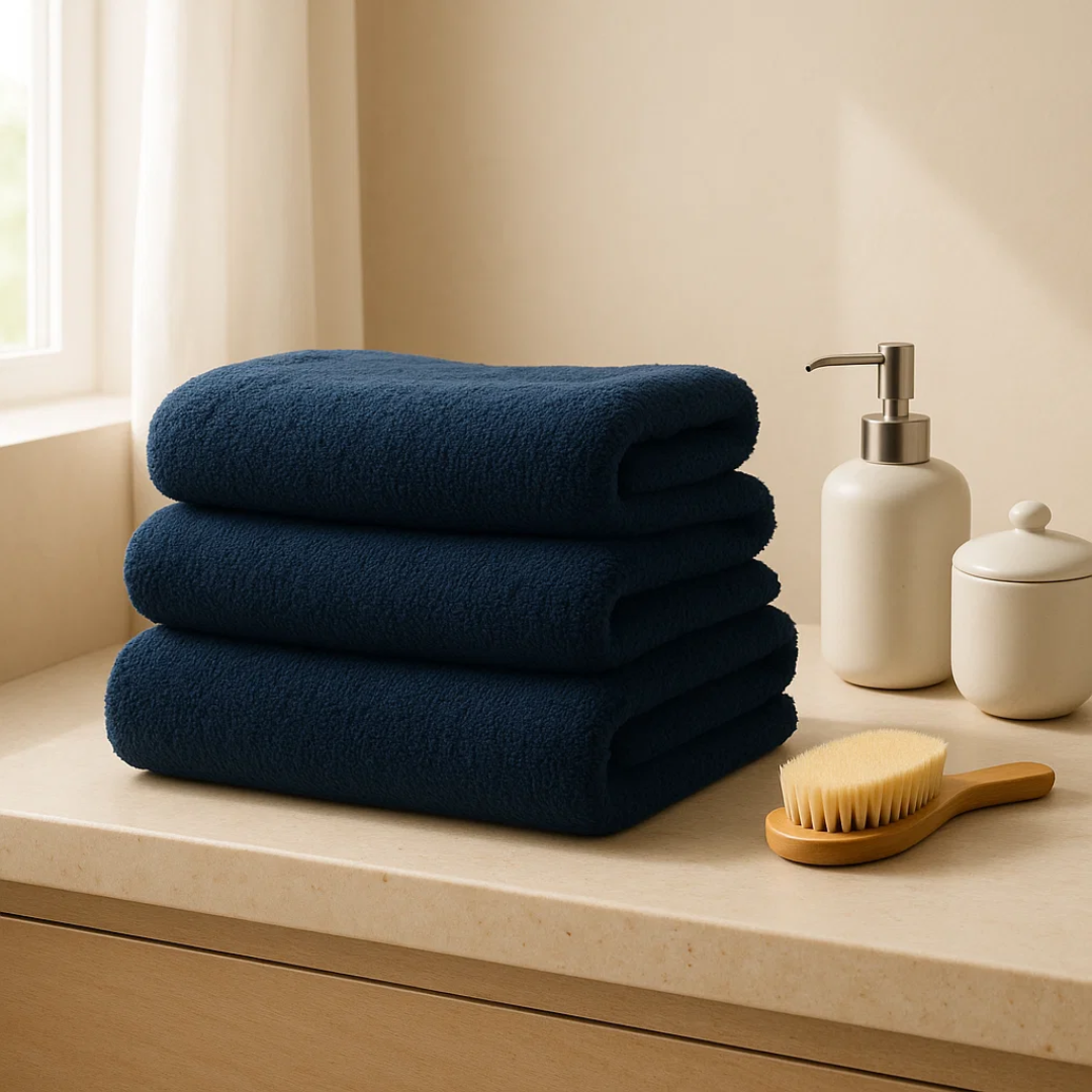 Heavyweight cotton bath towels | 2pcs (55x28in)