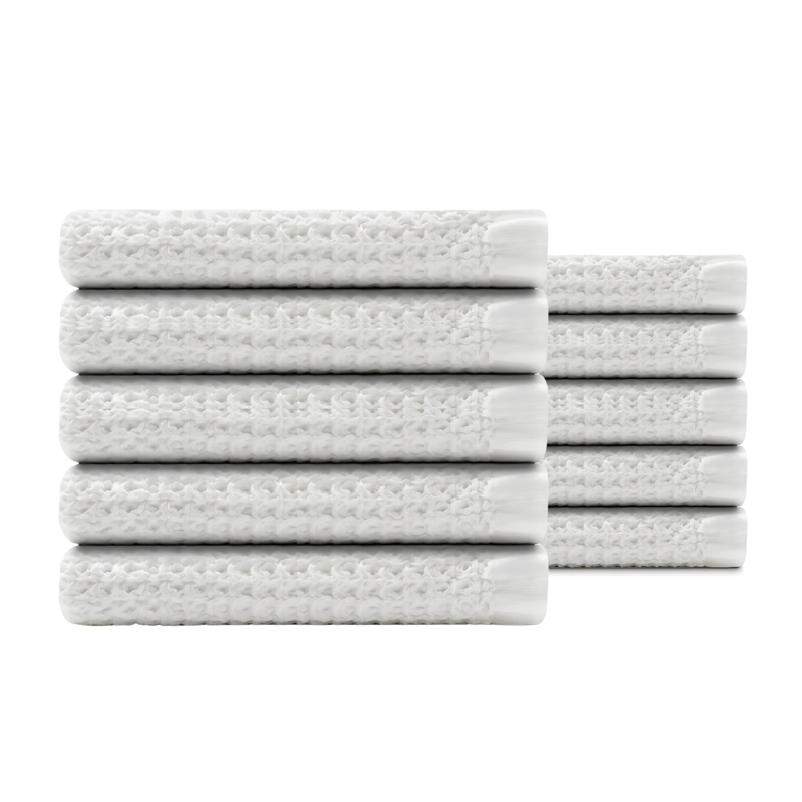 Egyptian Cotton Waffle Bath Towels 10pcs