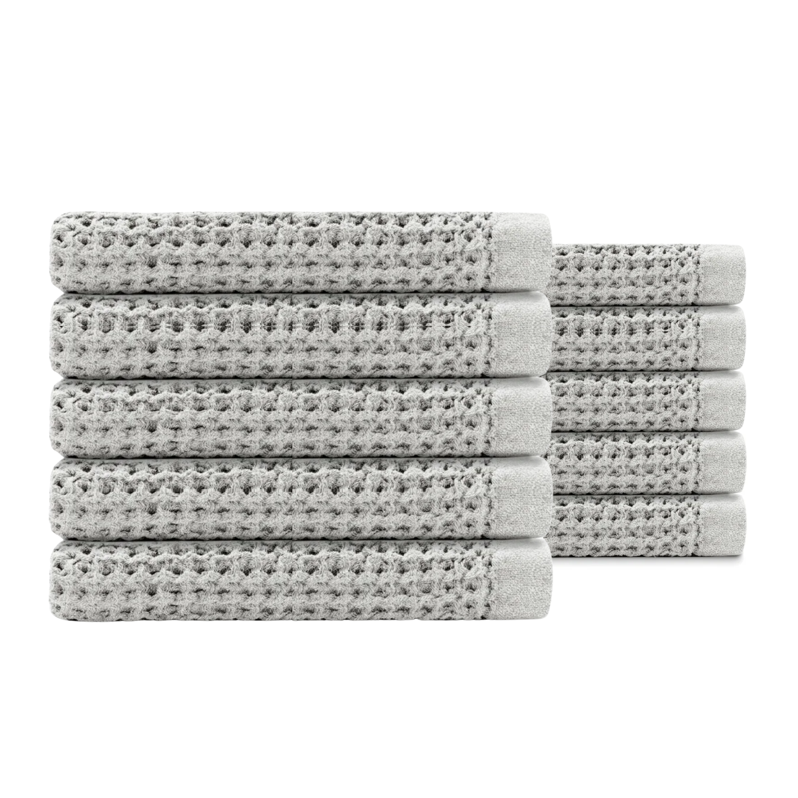 Egyptian Cotton Waffle Bath Towels 10pcs