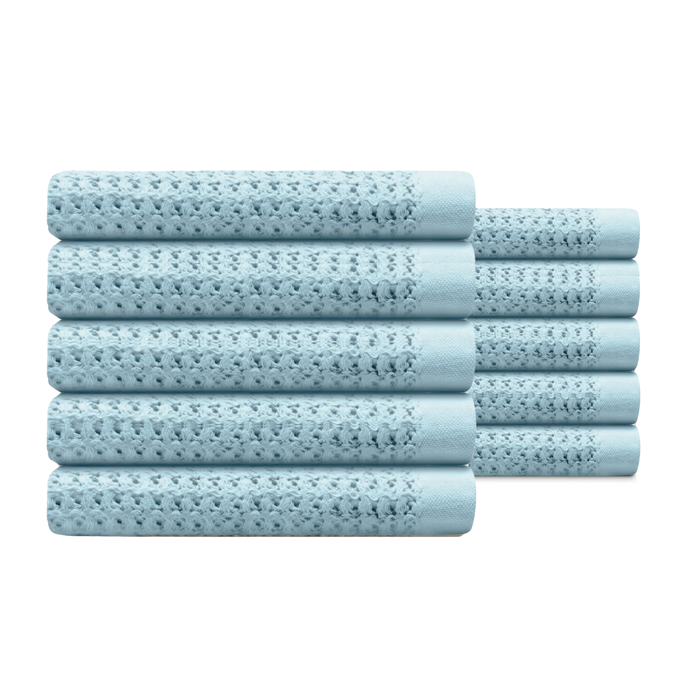 Egyptian Cotton Waffle Bath Towels 10pcs