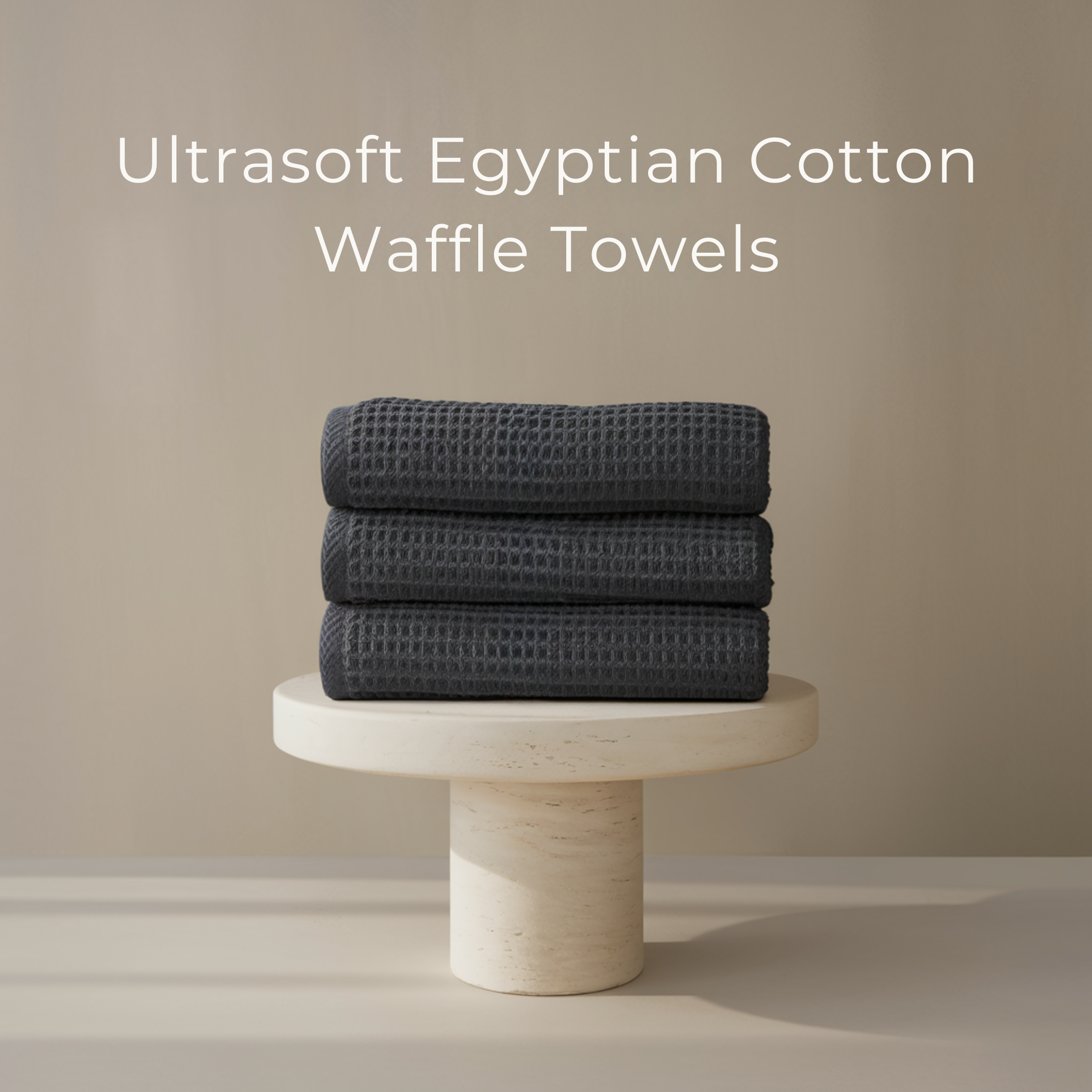 Egyptian Cotton Waffle Bath Towels 5pcs
