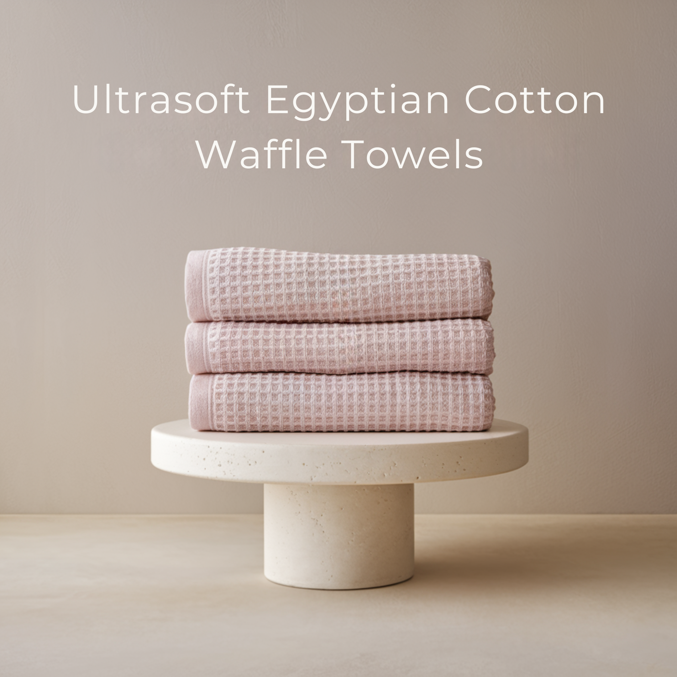 Egyptian Cotton Waffle Bath Towels 5pcs