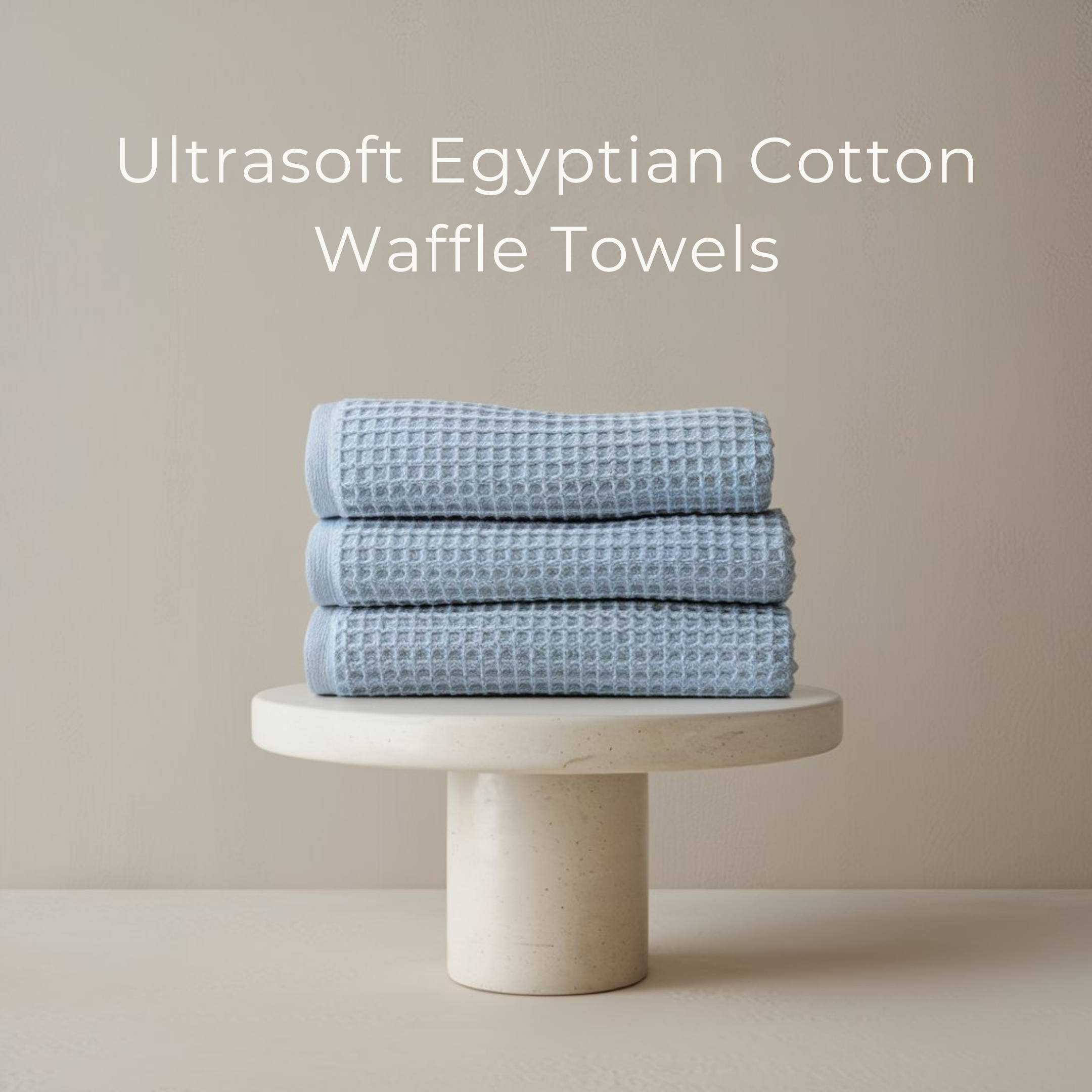 Egyptian Cotton Waffle Bath Towels 5pcs