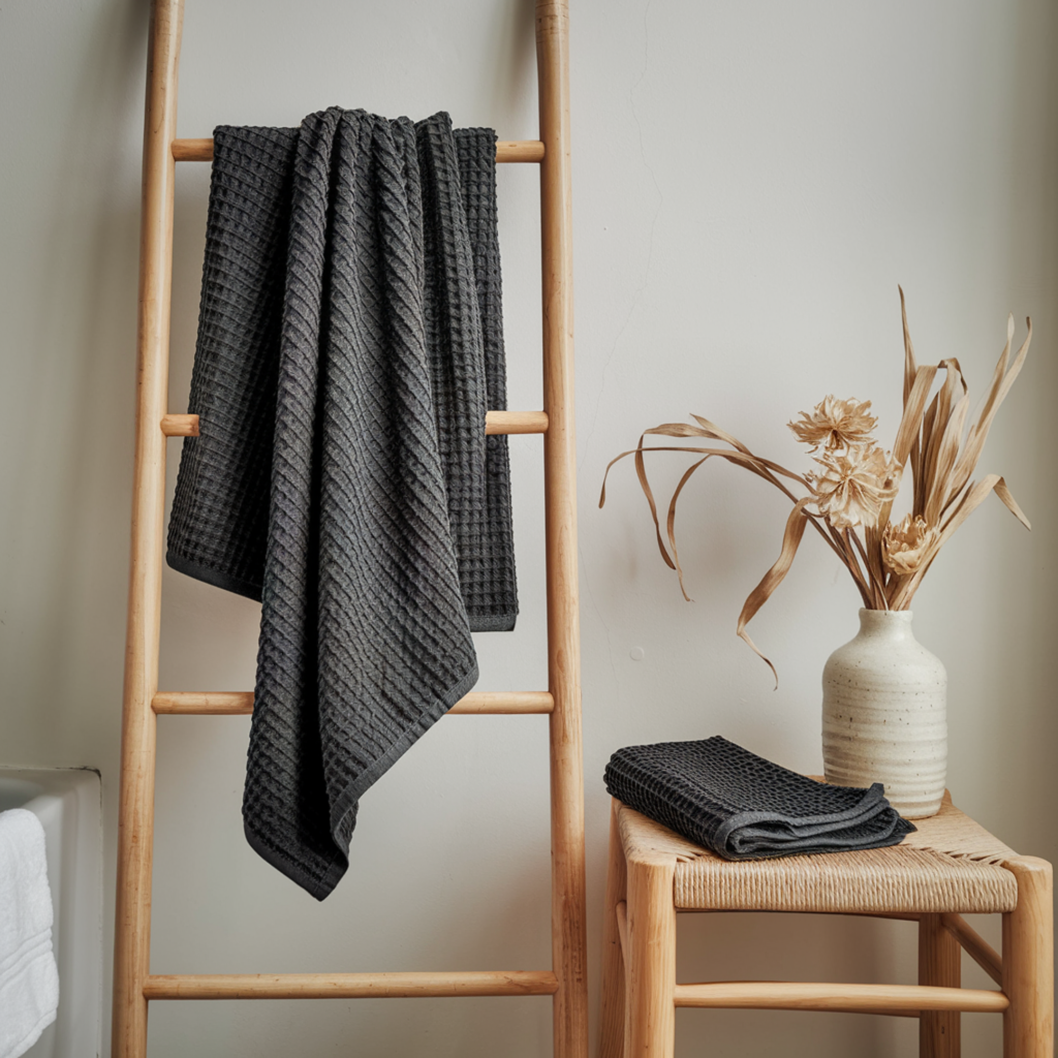 Egyptian Cotton Waffle Bath Towels 5pcs