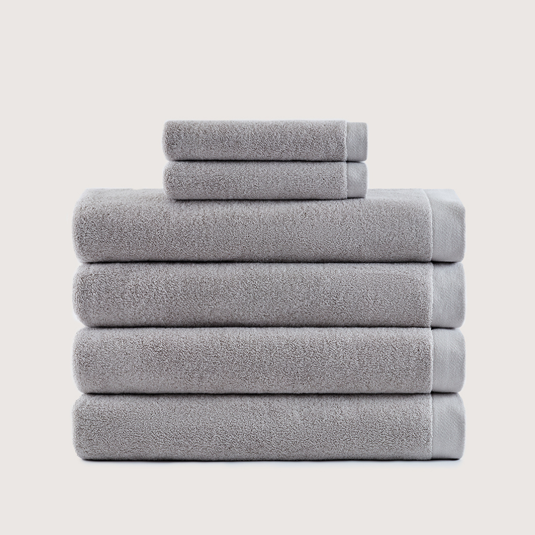 Onuia Heavyweight Spa Bundle - Stone Grey / Set with Bath Towels