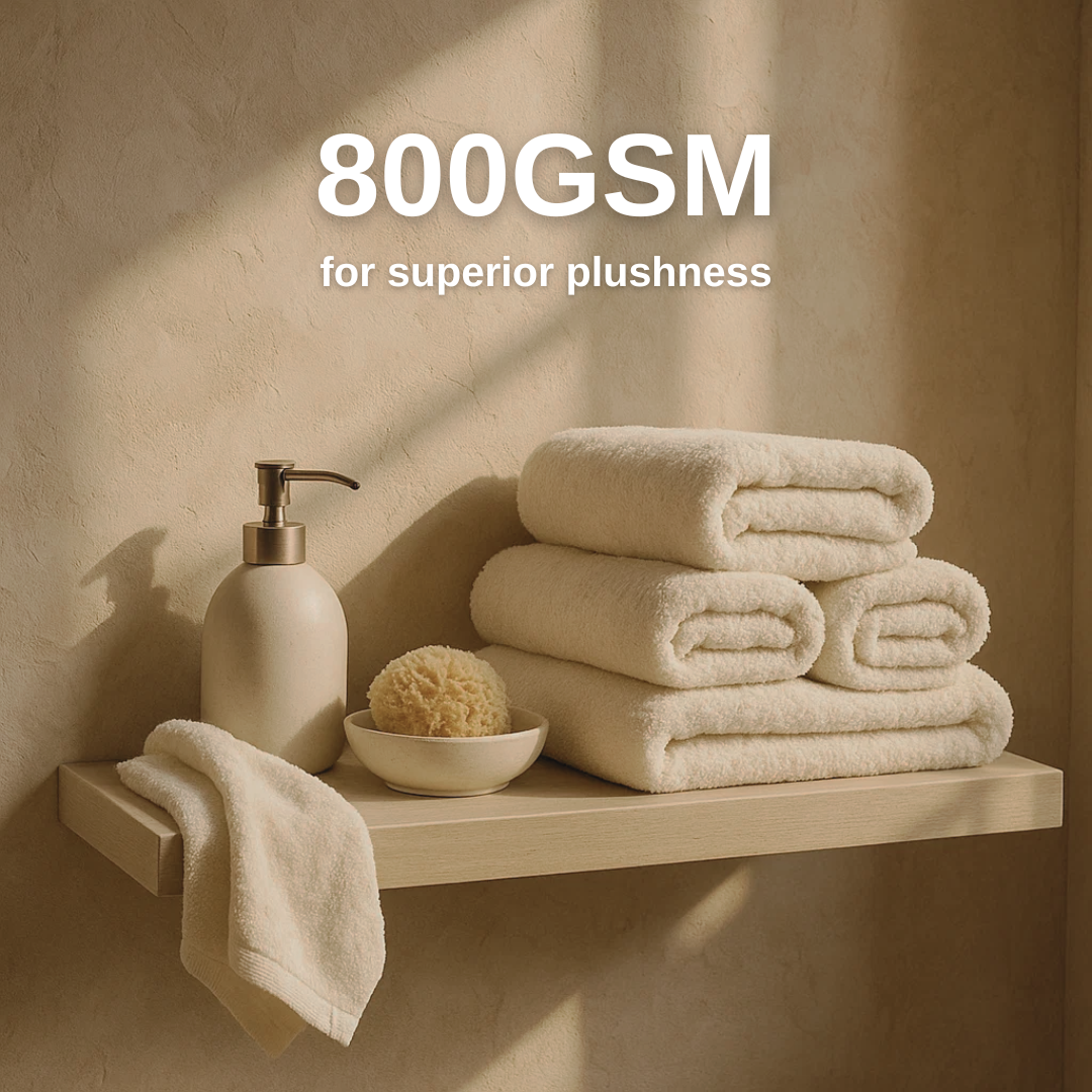 Heavyweight cotton bath towels | 2pcs (55x28in)
