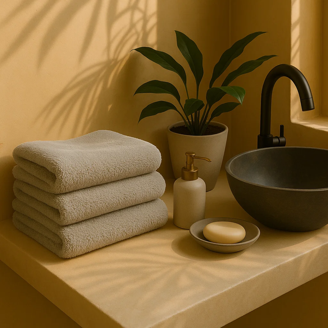 Heavyweight cotton bath towels | 4pcs (55x28in)