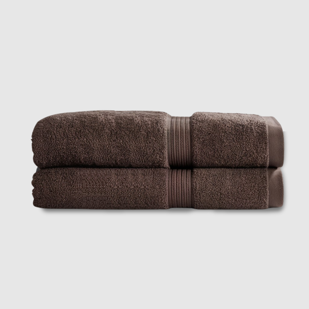 Midweight cotton bath towels | 2pcs (55x28in)