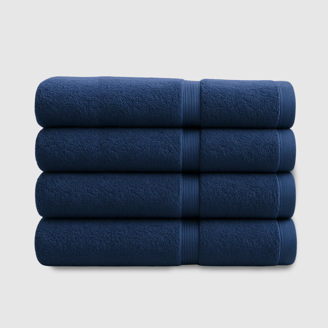 Heavyweight cotton bath towels | 4pcs (55x28in)