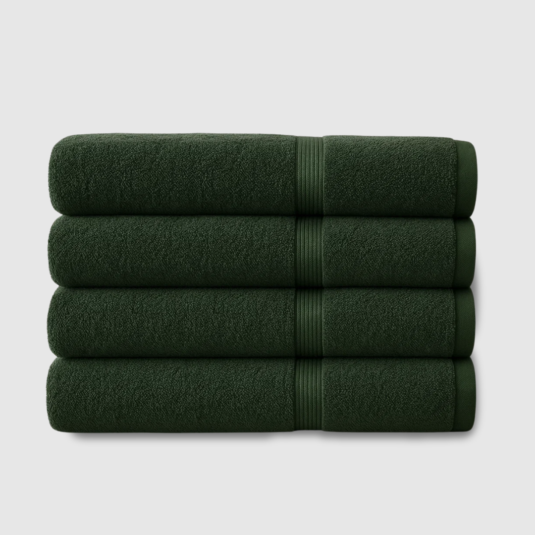 Heavyweight cotton bath towels | 4pcs (55x28in)