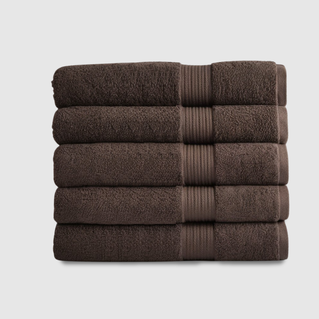 Midweight cotton bath towels | 5pcs (55x28in)