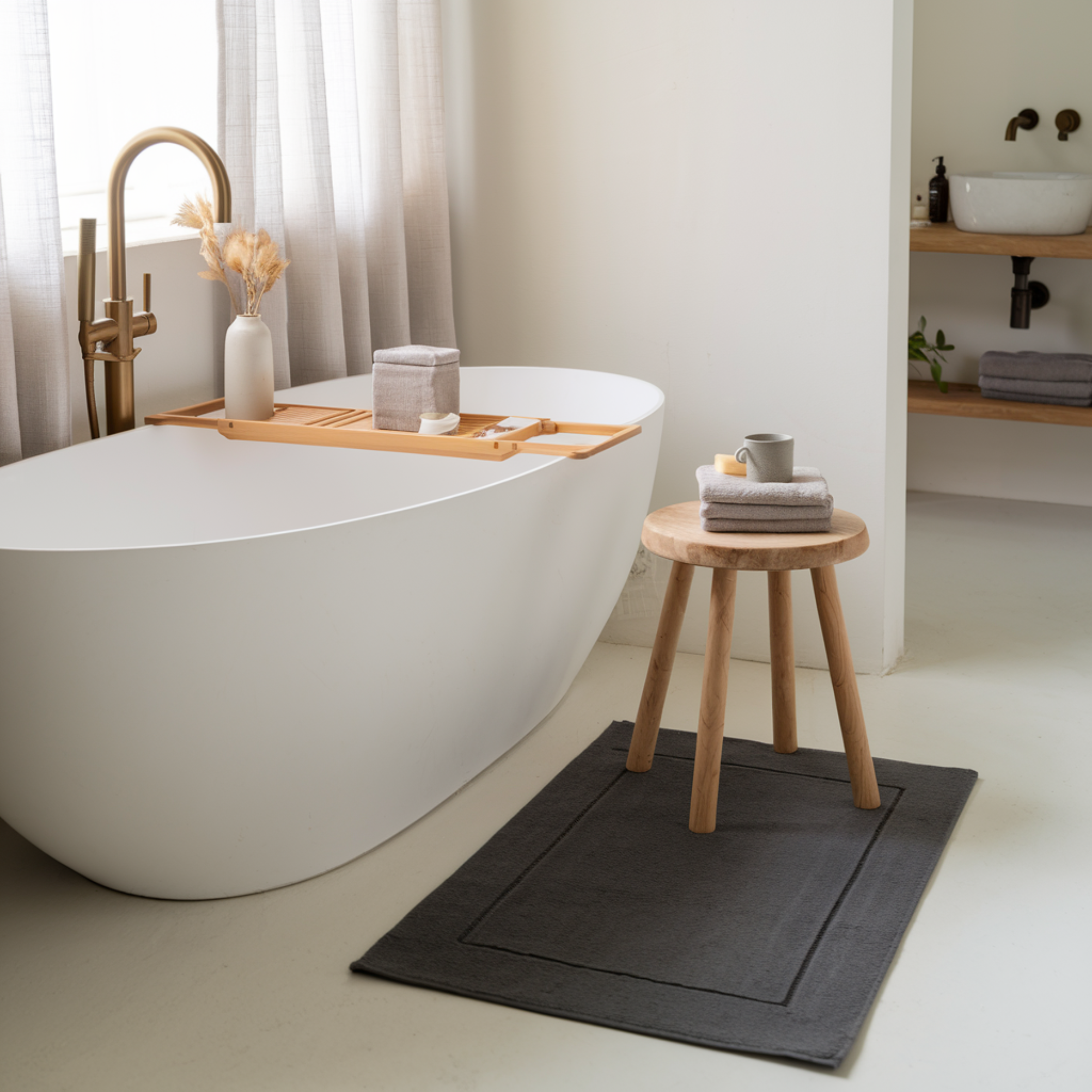 Egyptian Cotton Bath Mat (24x16in)